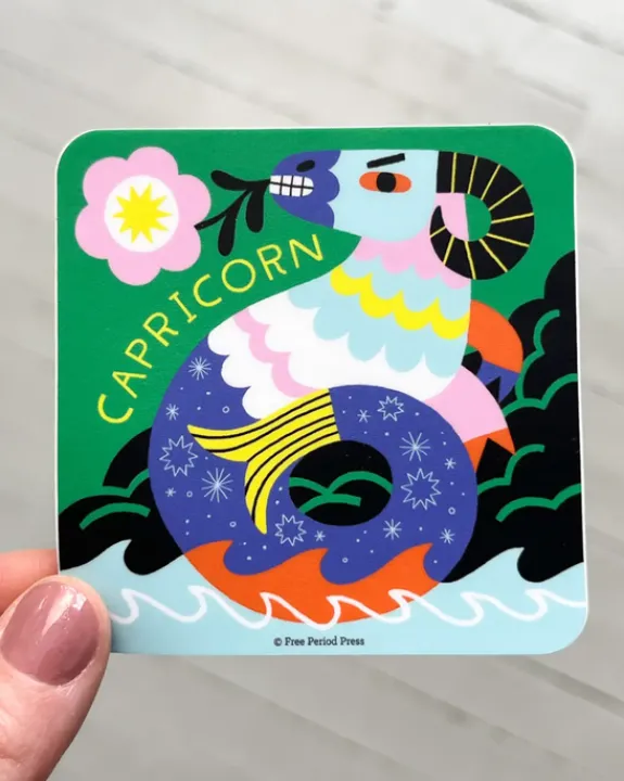 Free Period Press - Capricorn Zodiac Vinyl Sticker | Stickers, Stationery & Scrapbooking