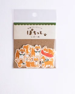 Furukawashiko - Washi Flake Stickers Shiba Inu | Stickers, Stationery & Scrapbooking