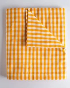 Pinky's Gingham Check Table Cloth 150cm x 150cm - Sunshine Yellow | Tableware | Napkins & Tablecloths