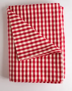 Pinky's Gingham Check Table Cloth 150 x 320cm - Red | Napkins & Tablecloths | Tableware