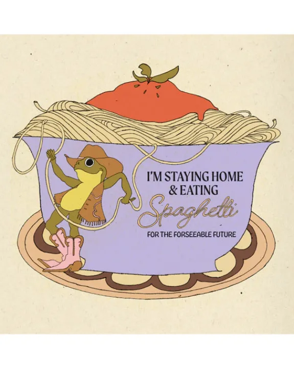 Hannah-Michelle Bayley - I'm Staying Home and Eating Spaghetti Print | Art & Prints | Home Decor