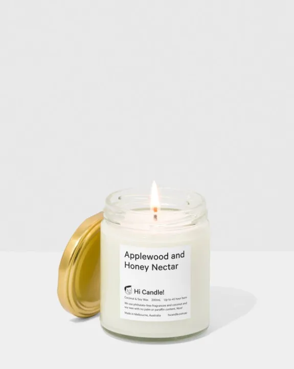 Hi Candle! - Applewood and Honey Nectar | Scented Candles & Room Sprays | Scent & Care