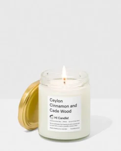Hi Candle! - Ceylon Cinnamon and Cade Wood | Candles & Holders