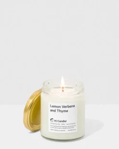 Hi Candle! - Lemon Verbena and Thyme | Scented Candles & Room Sprays | Scent & Care