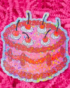 Jenny Lemons - Sticker - Glitter Cake | Stickers, Stationery & Scrapbooking