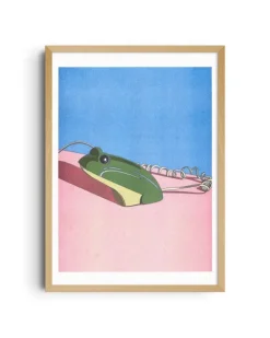 KIBLIND Atelier - Ana Popescu - Crusader Frog Phone A3 Poster | Art & Prints | Home Decor