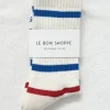 Le Bon Shoppe - Boyfriend Socks - Red + Blue Stripe | Socks | Accessories & Clothing