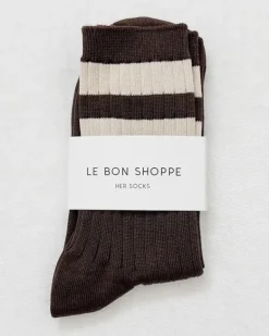 Le Bon Shoppe - Her Socks - Varsity Espresso | Socks | Accessories & Clothing