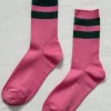 Le Bon Shoppe - Her Socks - Varsity Pink Green | Socks