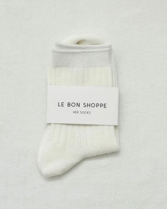 Le Bon Shoppe - Her Socks - Classic White | Socks | Accessories & Clothing