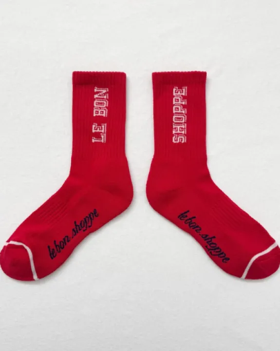 Le Bon Shoppe - Preppy Socks - Red / Cream | Socks