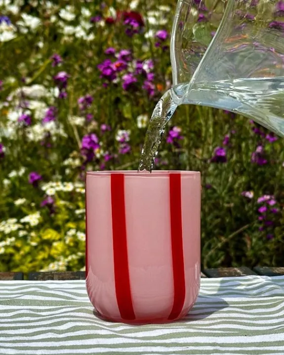 Maegen - Atina Glassware - Pink & Red | Fun Things For The Kitchen | Mugs & Glasses
