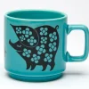 Magpie x Hornsea Mug - Piggie Family Teal | Mugs & Glasses