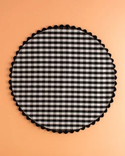 Mardi Powell - Placemat - Black/white and Black Ricrac | Tableware | Home Decor