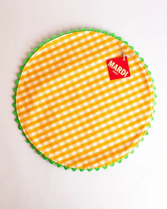 Mardi Powell - Placemat - Yellow and Green Ricrac | Fun Things For The Kitchen