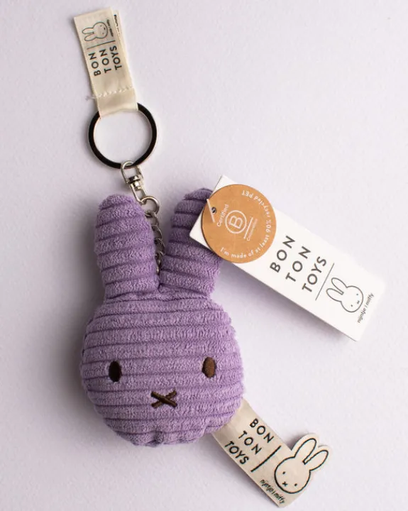 Bon Ton Toys Miffy - Flat Keychain - Corduroy Lilac | Keyrings & Bag Charms