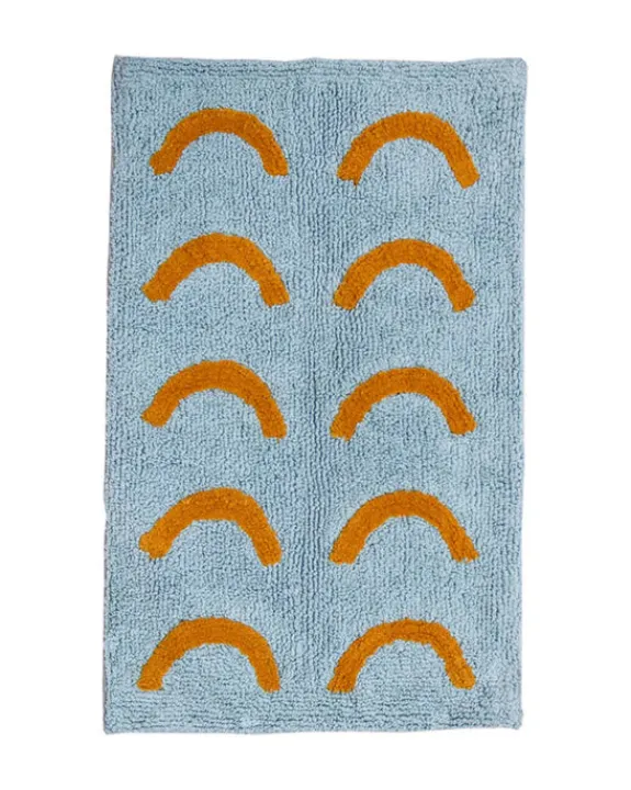 Mosey Me - Blue Curve Bath Mat | Bathroom