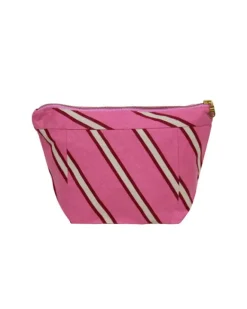 Mosey Me - Raspberry Stripe Cosmetic Case | Travel | Bags