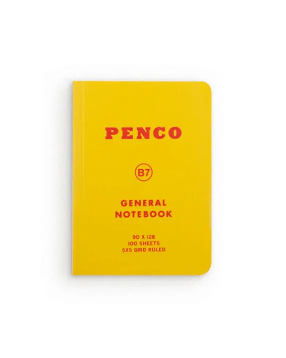 PENCO - General Notebook - Grid - B7 - Yellow | Stickers, Stationery & Scrapbooking
