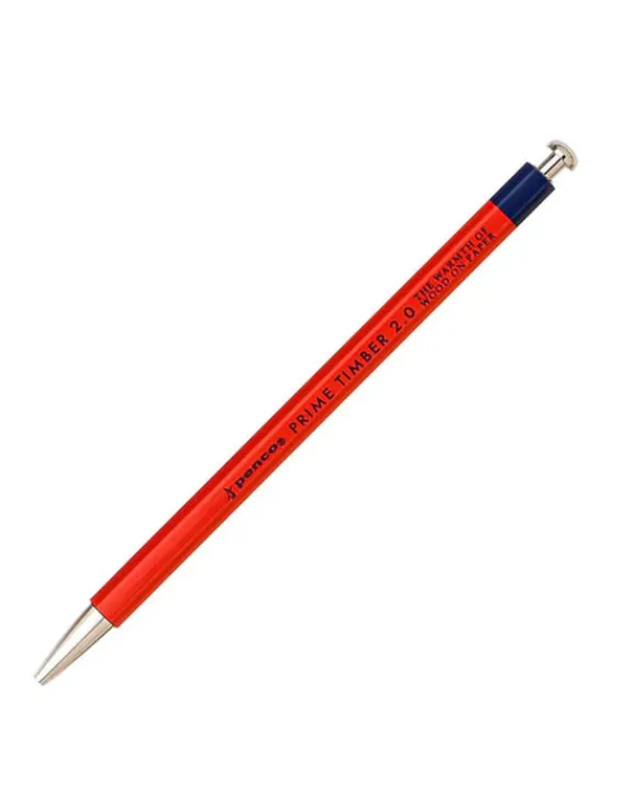 PENCO - Prime Timber Mechanical Pencil - Red | Storage & Organisation | Stickers, Stationery & Scrapbooking