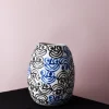 Rittle King - Large Vase - Faces - Blue and Black | Vases | Objects