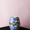 Rittle King - Small Vase - Faces - Blue and Black | Vases | Objects