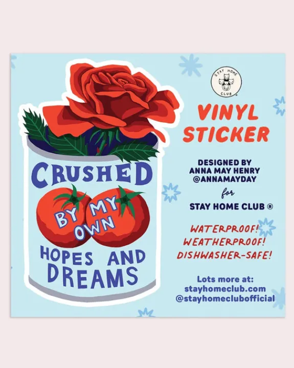 Stay Home Club - Crushed Vinyl Sticker | Stickers, Stationery & Scrapbooking