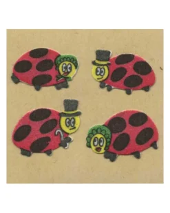 Sticker Magic Stickermagic - Furry Tear-off Stickers Square - Ladybirds | Kids Kids Craft & Activities | Stickers, Stationery & Scrapbooking