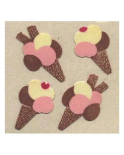 Sticker Magic Stickermagic - Furry Tear-off Stickers Square - Ice Creams | Kids Kids Craft & Activities | Stickers, Stationery & Scrapbooking