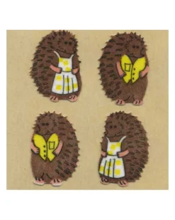 Sticker Magic Stickermagic - Furry Tear-off Stickers Square - Mr & Mrs Hedgehog | Kids Kids Craft & Activities | Stickers, Stationery & Scrapbooking