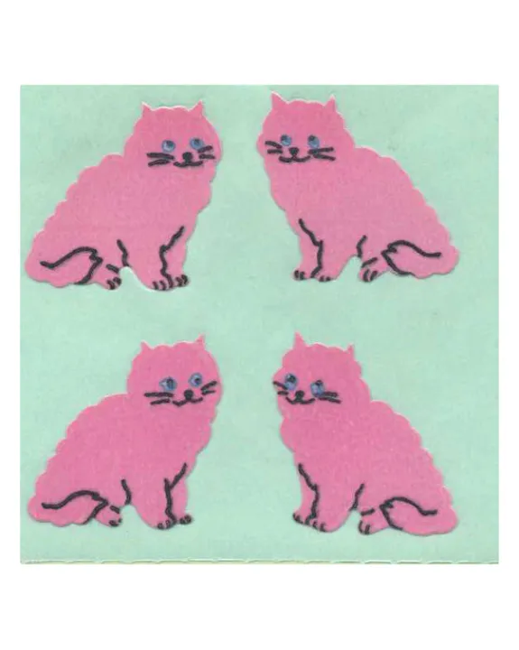 Sticker Magic Stickermagic - Tear-off Stickers Square - Pink Cats | Kids Kids Craft & Activities | Stickers, Stationery & Scrapbooking