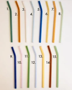 Pinky's Tall Coloured Glass Straws | Fun Things For The Kitchen