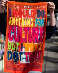 Third Drawer Down x Kait James - I Would Do Anything for Culture But I Won't Dot That - Tea Towel | Tea Towels & Oven Mitts | Art & Prints
