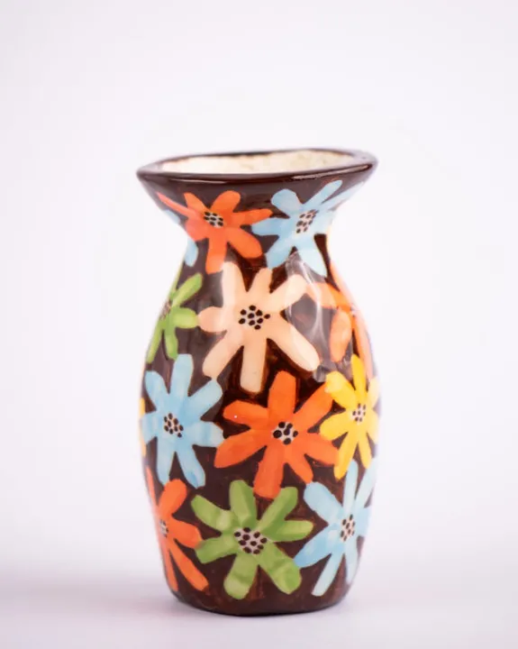 Togetherness design - Ceramic Bud Vase - Brown Floral | Ceramics & Glass