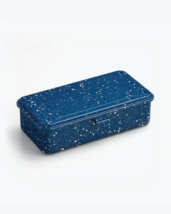 Toyo - Trunk Shape Steel Stackable Toolbox T-190 - Japanese indigo Splash | Storage & Organisation