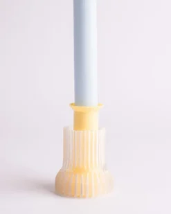Warren u0026 Laetitia Warren & Laetitia - Double Candle Holder (Tall) - Pastel Yellow | Candles & Holders