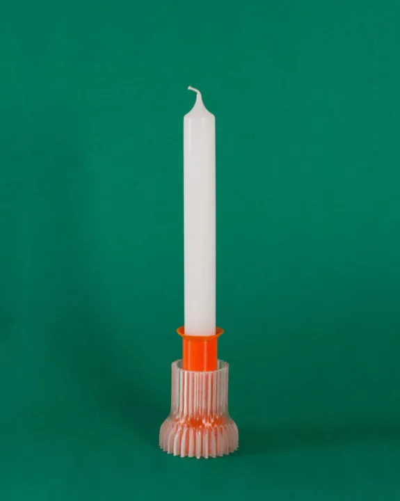 Warren u0026 Laetitia Warren & Laetitia - Double Candle Holder -Tall - Orange | Candles & Holders