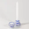 Warren u0026 Laetitia Warren & Laetitia - Double Candle Holder -Short - Sky Blue | Vases | Candles & Holders