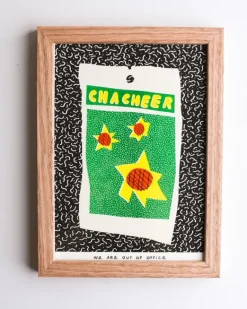 we are out of office - FRAMED Riso Print - A Colourful Bag of Sunflower Seeds | Art & Prints | Home Decor