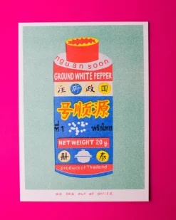 we are out of office - Riso Print - Ground White Pepper | Art & Prints
