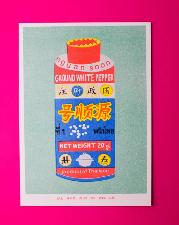 we are out of office - Riso Print - Ground White Pepper | Art & Prints