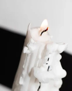 Bitten White Drip Candle - Set of 2 | Candles & Holders