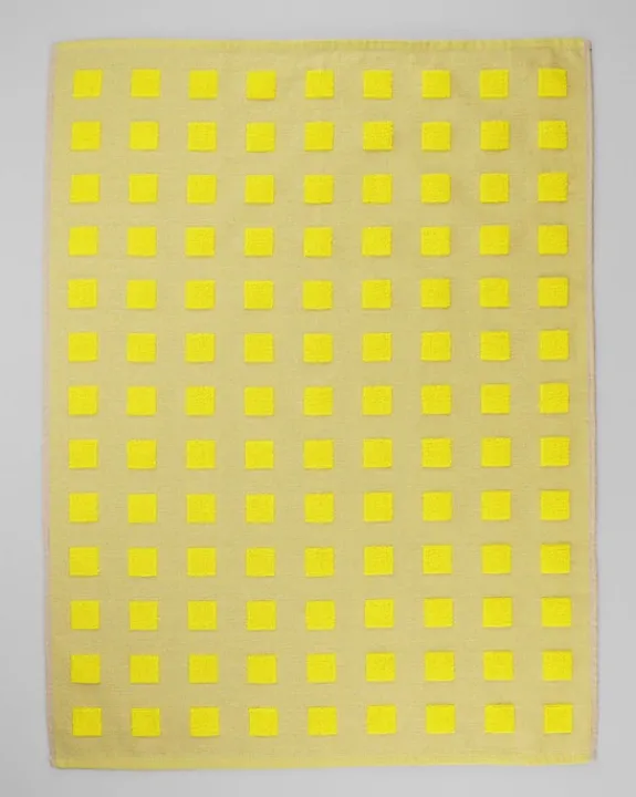 Wrap - Tea Towel - Squares Oat/Yellow - Tea Towel | Tea Towels & Oven Mitts