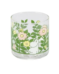 Moomin Yamaka - in the Flower Garden - Glass Tumbler | Mugs & Glasses