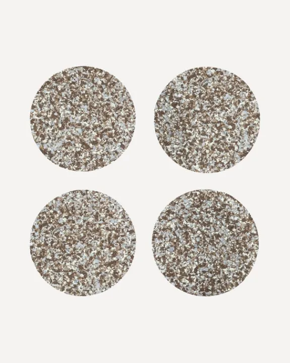 Yod and Co - Speckled Round Cork Coasters Set of 4 - Warm Grey | Home Decor