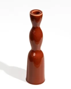 Yod and Co - Wave Candleholder Tall Terracotta | Candles & Holders | Home Decor